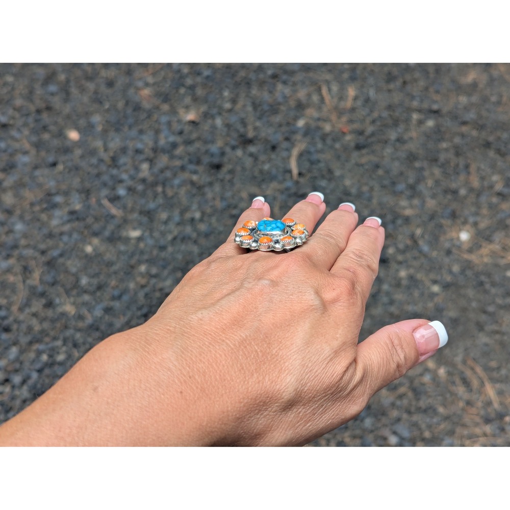 Navajo Jewelry Women's Ring Handmade Native American Signed Adjustable *** - Picture 11 of 11